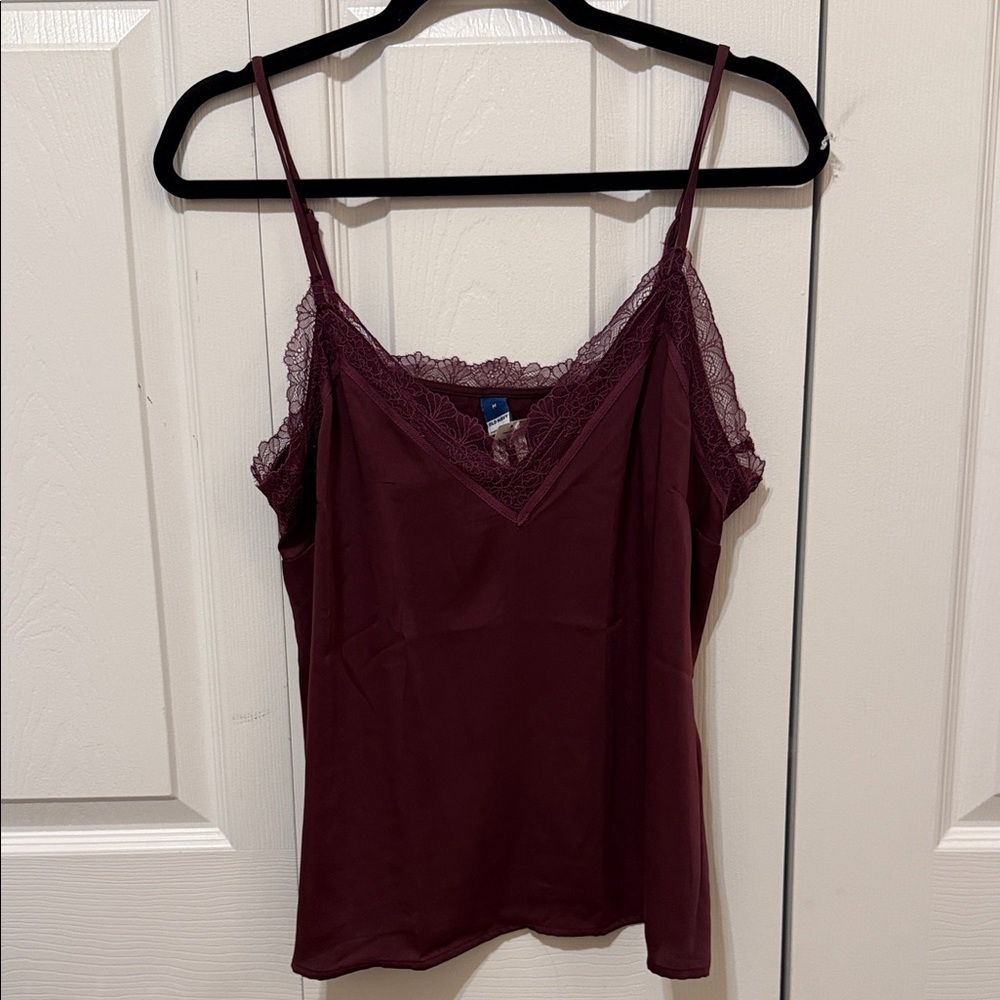 Old Navy Burgundy Lace Cami Top